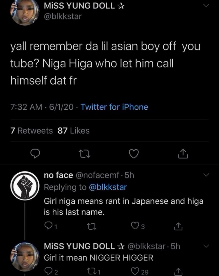 Gotta b one of the best tweets in history cuz aint nobody else coming up with "NIGGER HIGGER" 😭