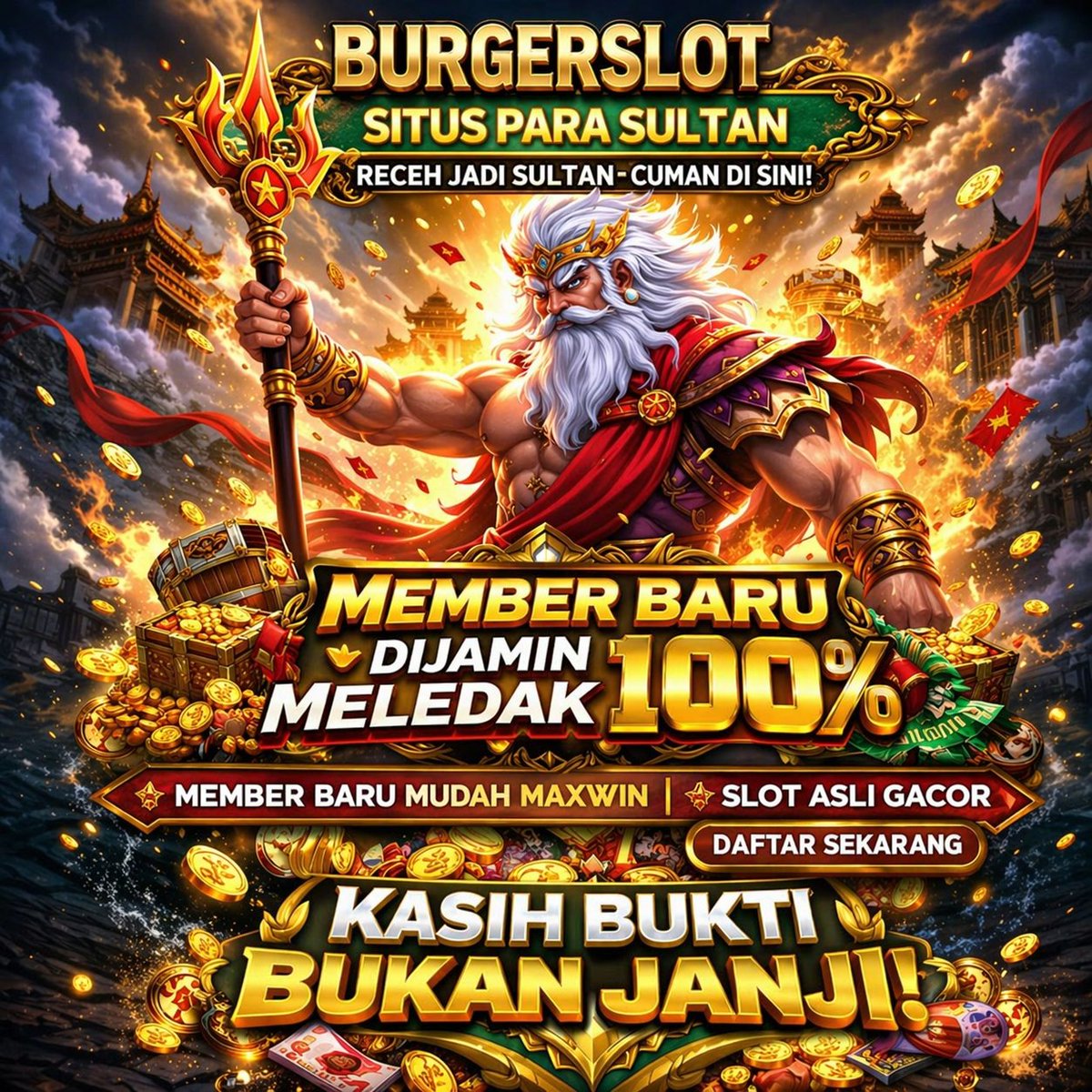 situsburgerslot's tweet image. Member baru dijamin meledak 100% 💸
Slot gacor, peluang maxwin besar, cuan tiap hari! 🎰✨
Buruan daftar sekarang! 🚀
Cari Di Google : BURGERSLOT
#BURGERSLOT #SLOTGACOR #MAXWIN #JACKPOT