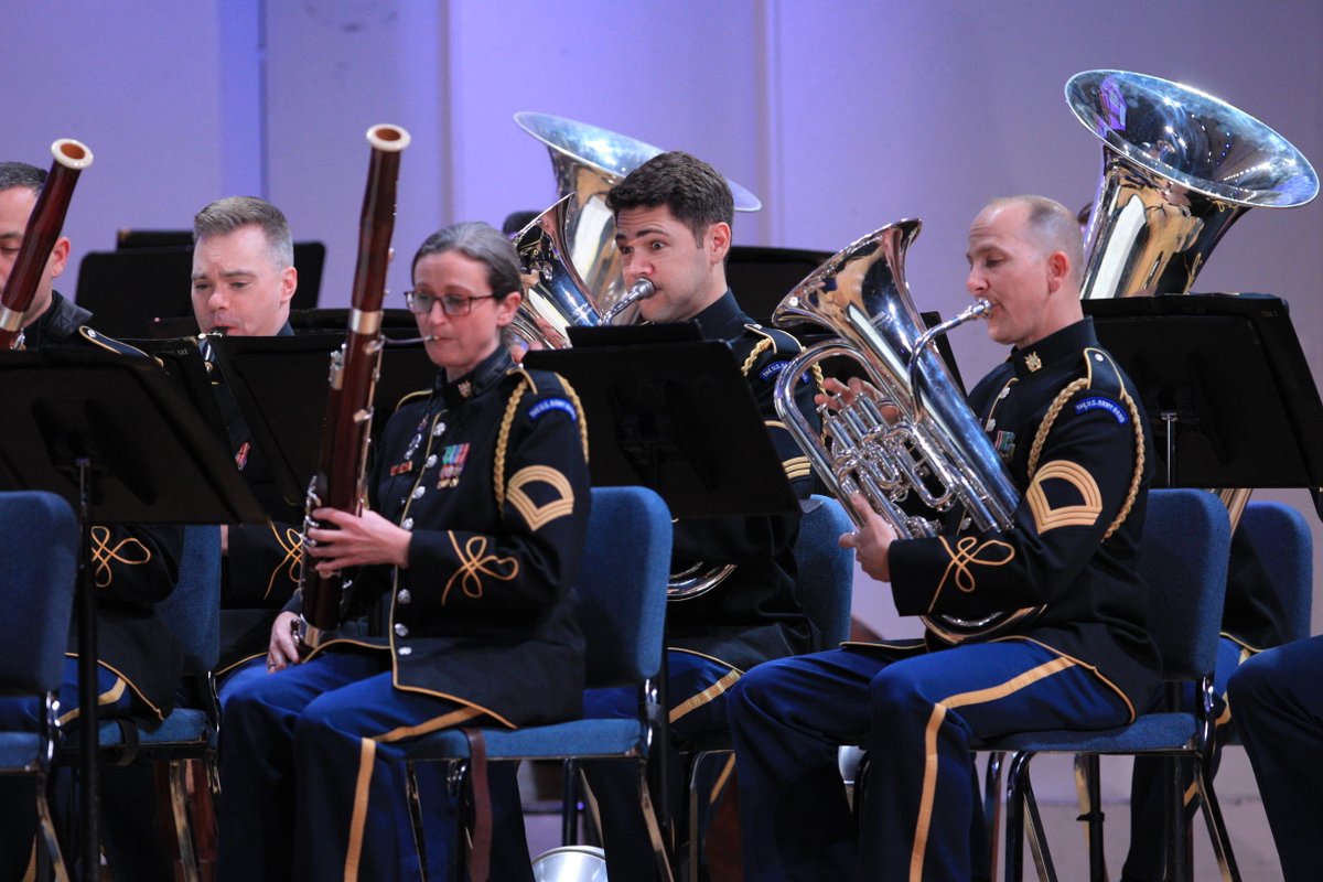 alexanderrogge's tweet image. The U.S. Army Concert Band opened the finale concert of The U.S. Army Band 2026 American Trombone Workshop with Astra by Katahj Copley &amp;amp; Colonial Downs by Scott McKenzie. #ArmyBand #ConcertBand #Band #TUSAB #ArmyMusic #MilitaryMusic #Trombone #ATW2026 #ATW #Music