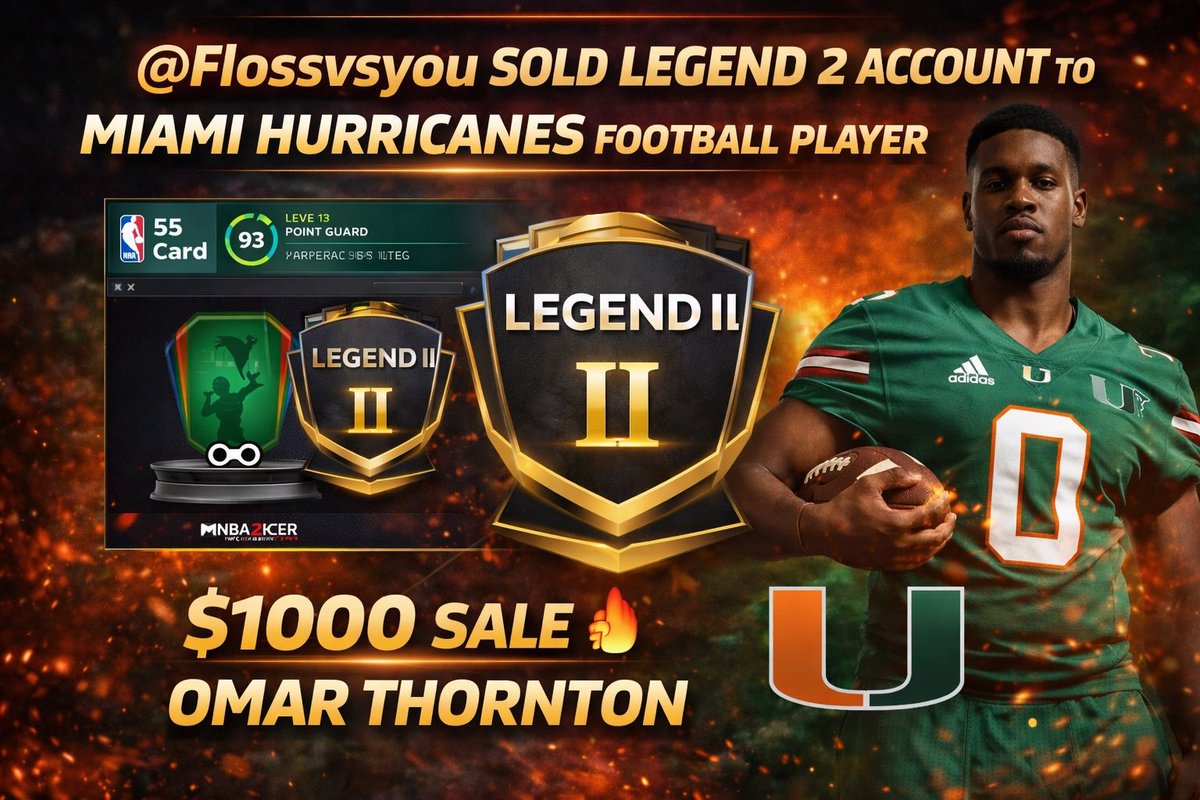 TheGmFloss's tweet image. $1000 DEAL LOCKED 🔥
Legend 2 account SOLD to Miami Hurricanes athlete 🏈💰
More high rep accounts available
Vet 2 ➡️ Legend 5 • Both consoles
#NBA2K26 #2KCommunity #2KAccounts #2KSell #2KBuy #2k26 #2kaccounts #NBA2k #selling2kacc #sellingacc #buyingaccs #2k26acc #NBA2kAccounts