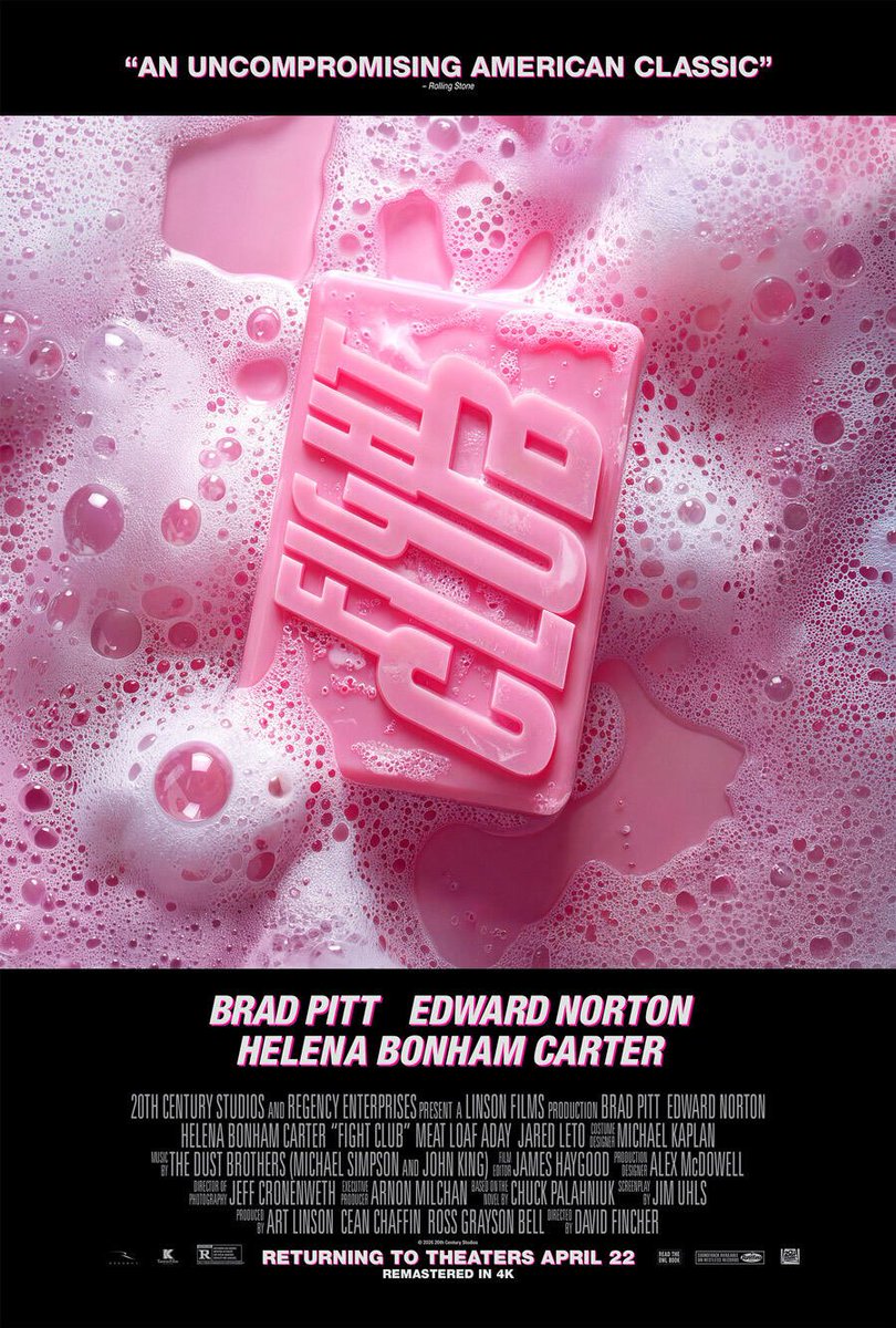 MikeyRocksLang's tweet image. I am Jack’s sense of nostalgia.

Fun fact - I took this book with me on all my deployments to Iraq. I would take Fight Club, Jurassic Park, Watchmen, 1776 (George Washington’s journals) As good luck charms. 

Went to see it 4K remastered tonight #FightClub