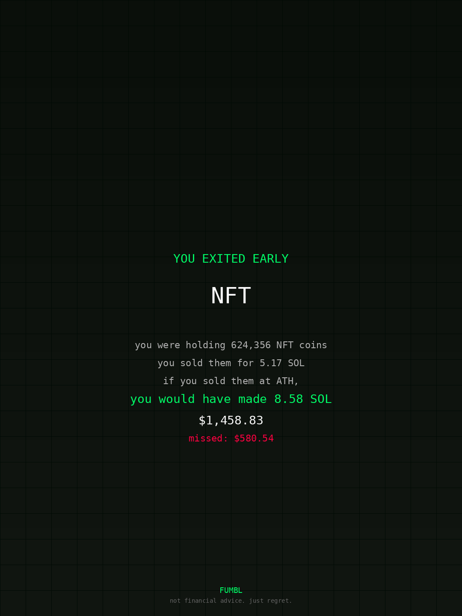 iksLurpee's tweet image. used fumbledbags.com to see how much i missed out on $NFT bro actually gonna crash out                               

kVJUXm298MCx5hhpsDiSHHvR4DqCgmoowWYfg1fpump
#solflare 
#rent