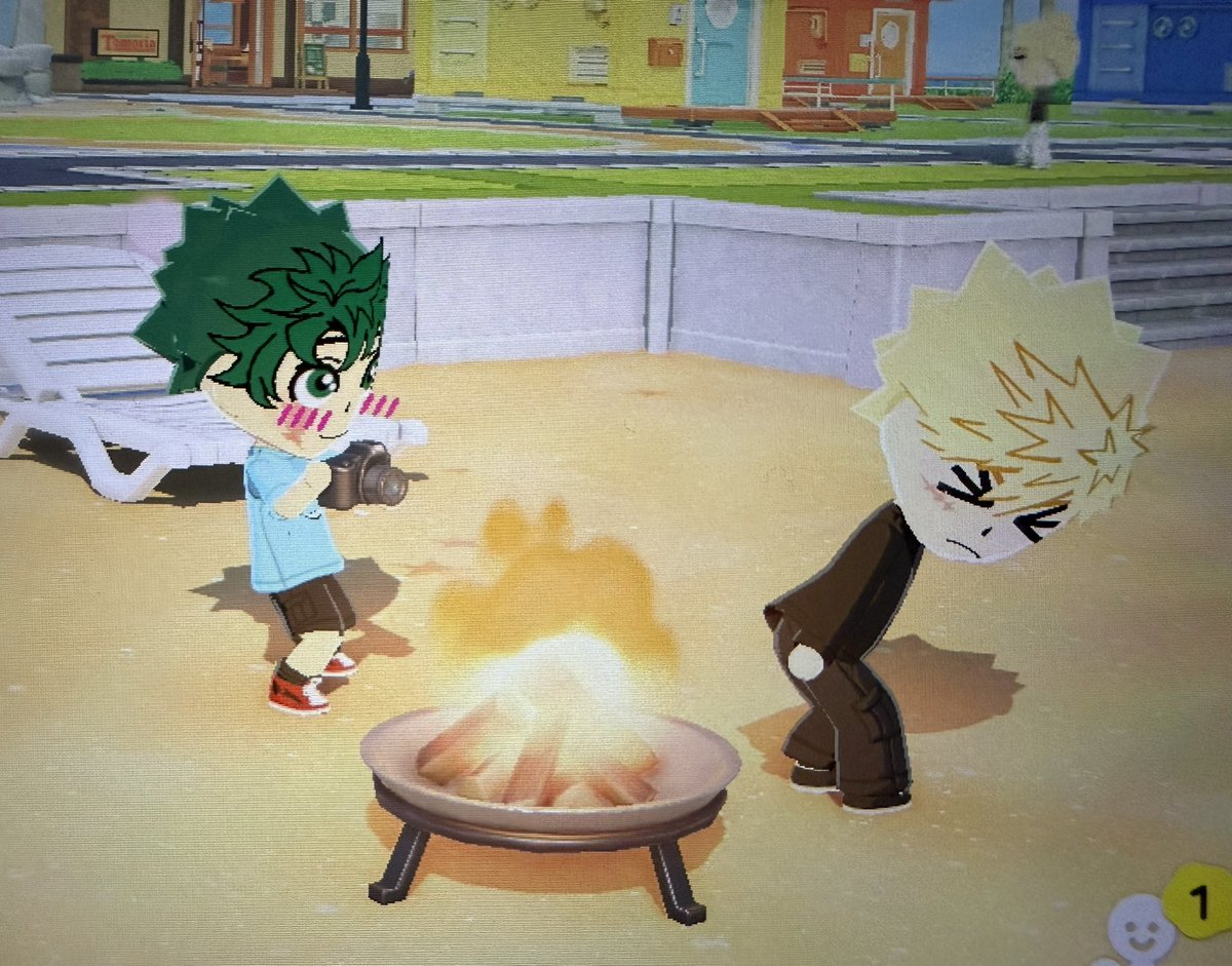 kacchan just trying to get warm and deku comes over to take pics of his ass with a stupid, shameless grin