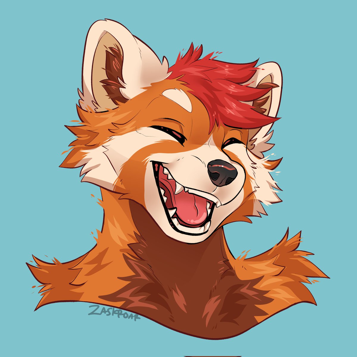 ren_rainpanda's tweet photo. Recent headshot commission from @Russelldafox looking forward for the next comm ✨✨ 

#furry_art #furry #redpanda https://t.co/W9IGl4wrII