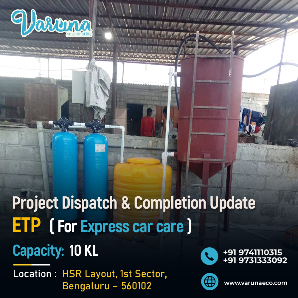 Varunaeco's tweet image. Varuna delivered a 10 KL ETP for Express Car Care in HSR Layout, Bengaluru—ensuring efficient &amp;amp; compliant car wash wastewater treatment. ♻️💧

🌐 zurl.co/YQOp7
.
.
.
#Varuna #CarWashETP #Bangalore