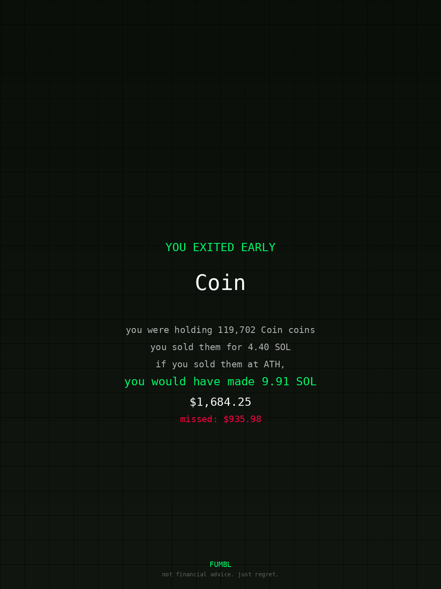 Njabulobhabha's tweet image. just checked fumbledbags.com bro actually coulda had a fat bag on $Coin 

8qmGCnpojLaRx7o5AwVig8M1KKVrt1XQwH2XSo3Cpump
#phantom 
#query