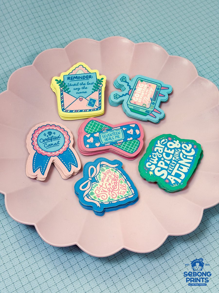 sebong_prints's tweet photo. [UPDATE]

RE: THE CERTIFIED CARAT COLL 💎✨

☻ The pins, stickers &amp; journals are now onhand. The keyrings are expected to arrive tomorrow. 

☻ For the tote bags and packaging materials, their eta is this weekend. 

Thank you for your patience 🫶🏻✨

#UpdatesBySP
#SebongPrints https://t.co/mHP59gQocm