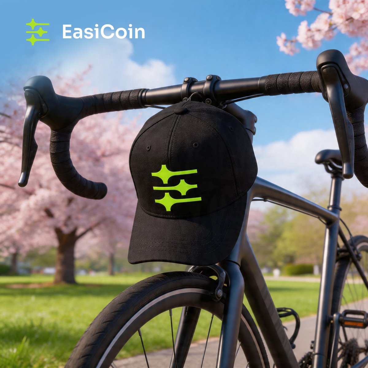 ☀️ GM~ 새로운 하루, 쉬운 라이딩으로! 🚴‍♀️  

봄바람과 벚꽃 만발~ 🌸   

매 걸음 가볍게, 모든 노력에 보답 있기를!✨  

#EasiCoin #GM
