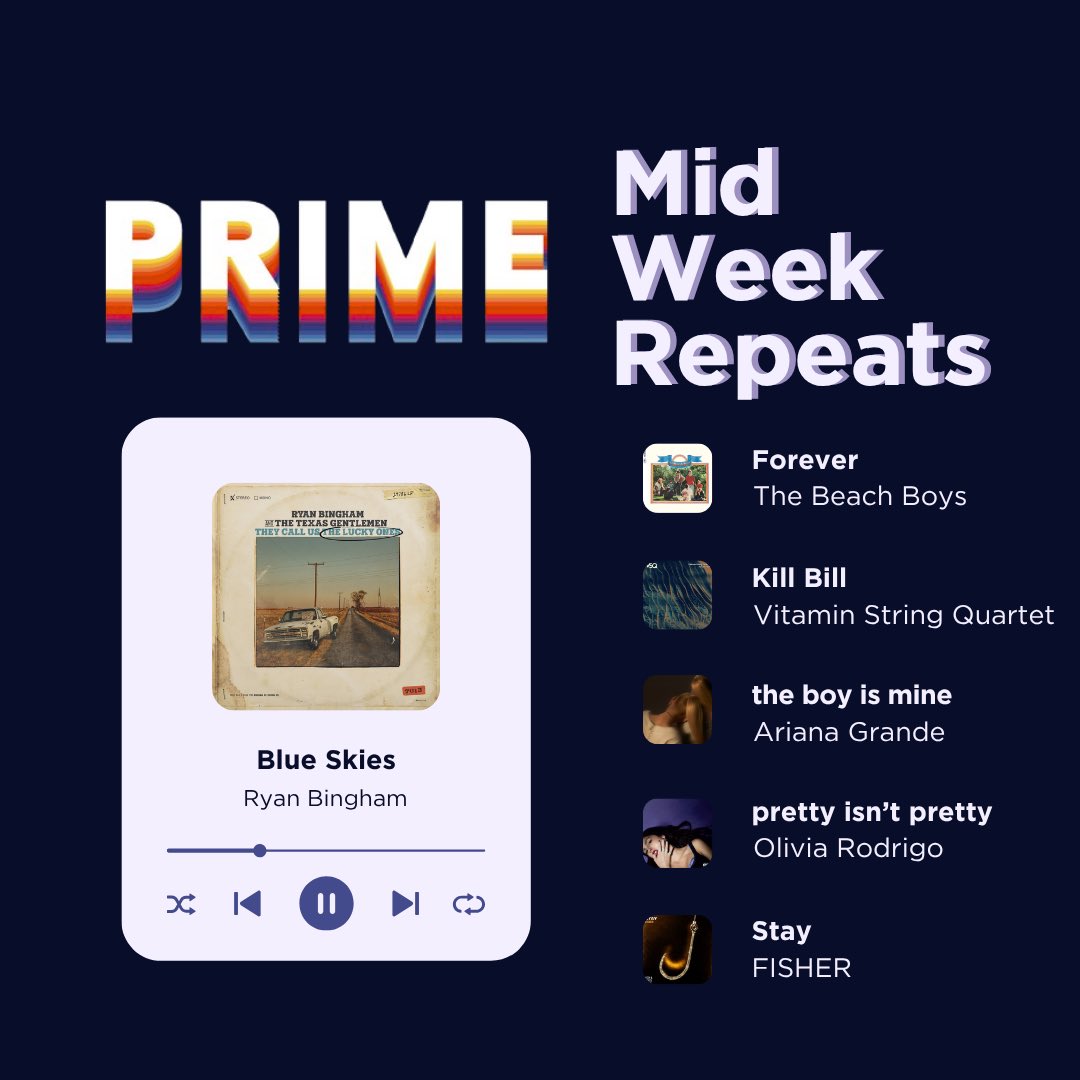 PrimeListening's tweet image. Some #newmusic to get you through this week! 

#blueskies #ryanbingham #orchardambassador