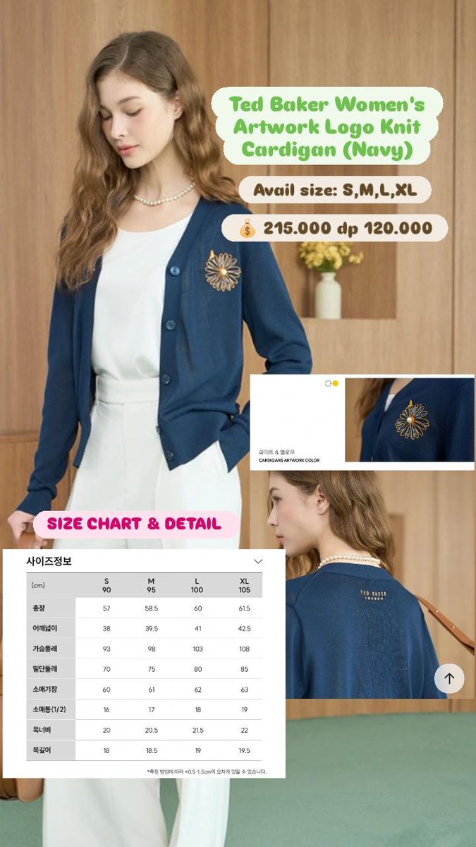 Ted Baker Women's Artwork Logo Knit Cardigan (Emerald/Red/white/Navy)

Avail size: S,M,L,XL

💵 215.000 dp 120.000

✅ bersih ina 
✈️ Handcarry 30 mei 2026
❌ pack adm 🍊