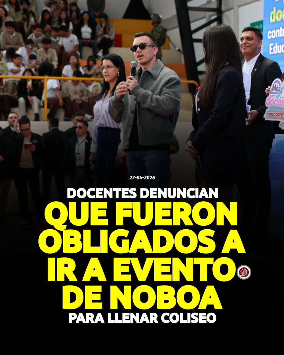 RadioDinamicaE's tweet image. #ECUADOR || Docentes denunciaron haber sido obligados a asistir a un evento encabezado por el presidente Daniel Noboa durante la entrega de 2.085 contratos para profesores vinculados a la plataforma Educa Empleo.

Más aquí
instagram.com/p/DXdSMgXjLp0/…