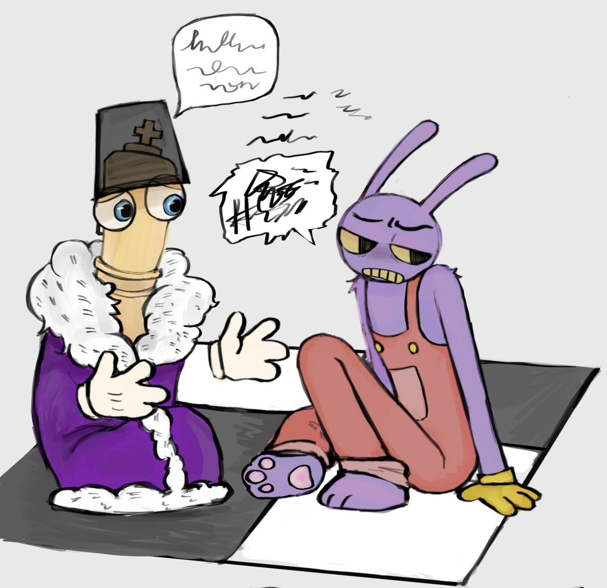 ziv3k456's tweet image. Que pasaría si jax hablara con Kinger 🗣️‼️
#tadc #theamazingdigitalcircus #jax #kinger #tadckinger #tadcjax