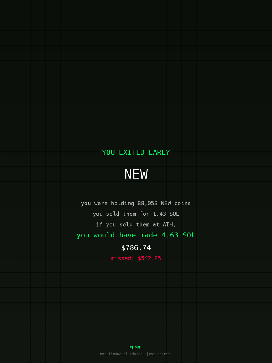 CinisoMasilela's tweet image. just checked fumbledbags.com bro actually coulda had a fat bag on $NEW 

71GxkLpkZzJS96ZcgPngLbykpBMLdHuEVgRcGNopump
#metamask 
#but