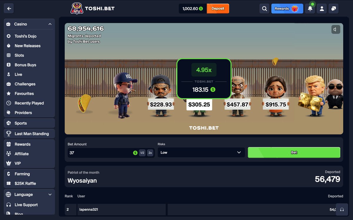 DampOnSol's tweet photo. Ran up 4 figs on Deport Dash Shoutout  @ToshiBet. https://t.co/aTgbpVUBD3