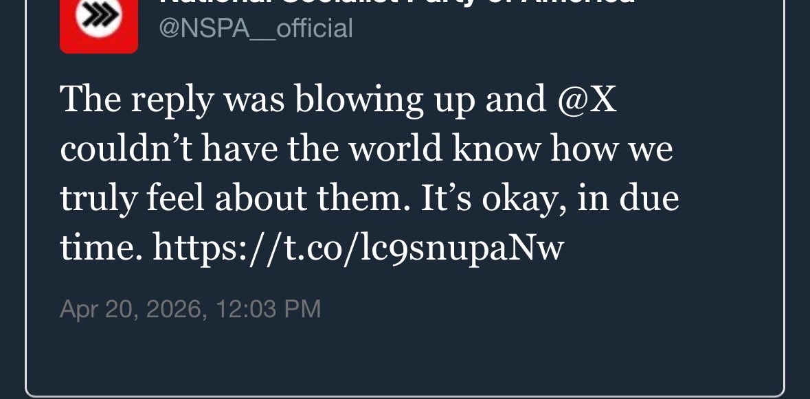 National Socialist American Workers’ Party tweet media