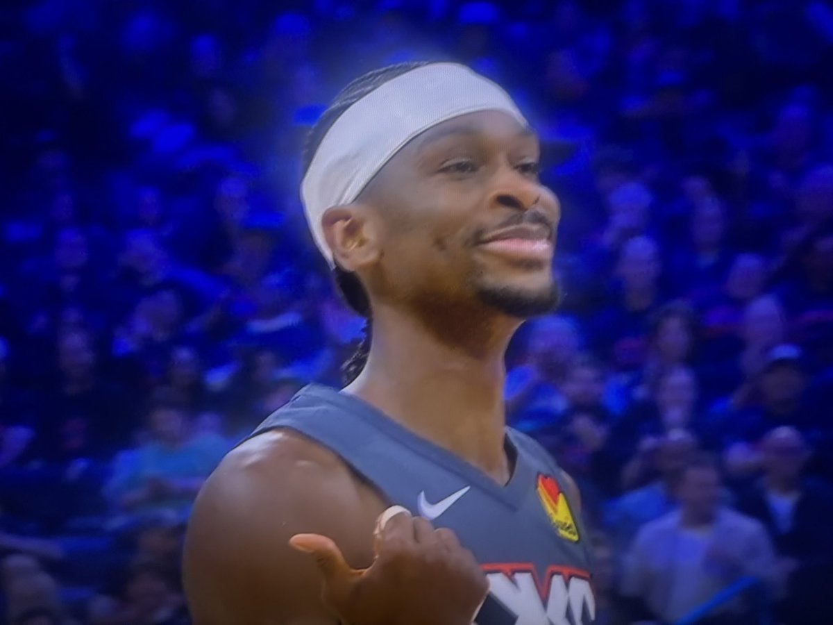 SHAI HITS THE JUMPER OVER BROOKS AND HITS HIM WITH THE