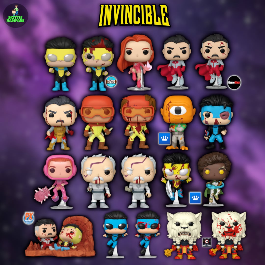 SkittleRampage's tweet image. Full Invincible Funko Pop Set Guide + Characters Coming Soon!

Did you enjoy Season 4?

#invincible #funkopop #funko