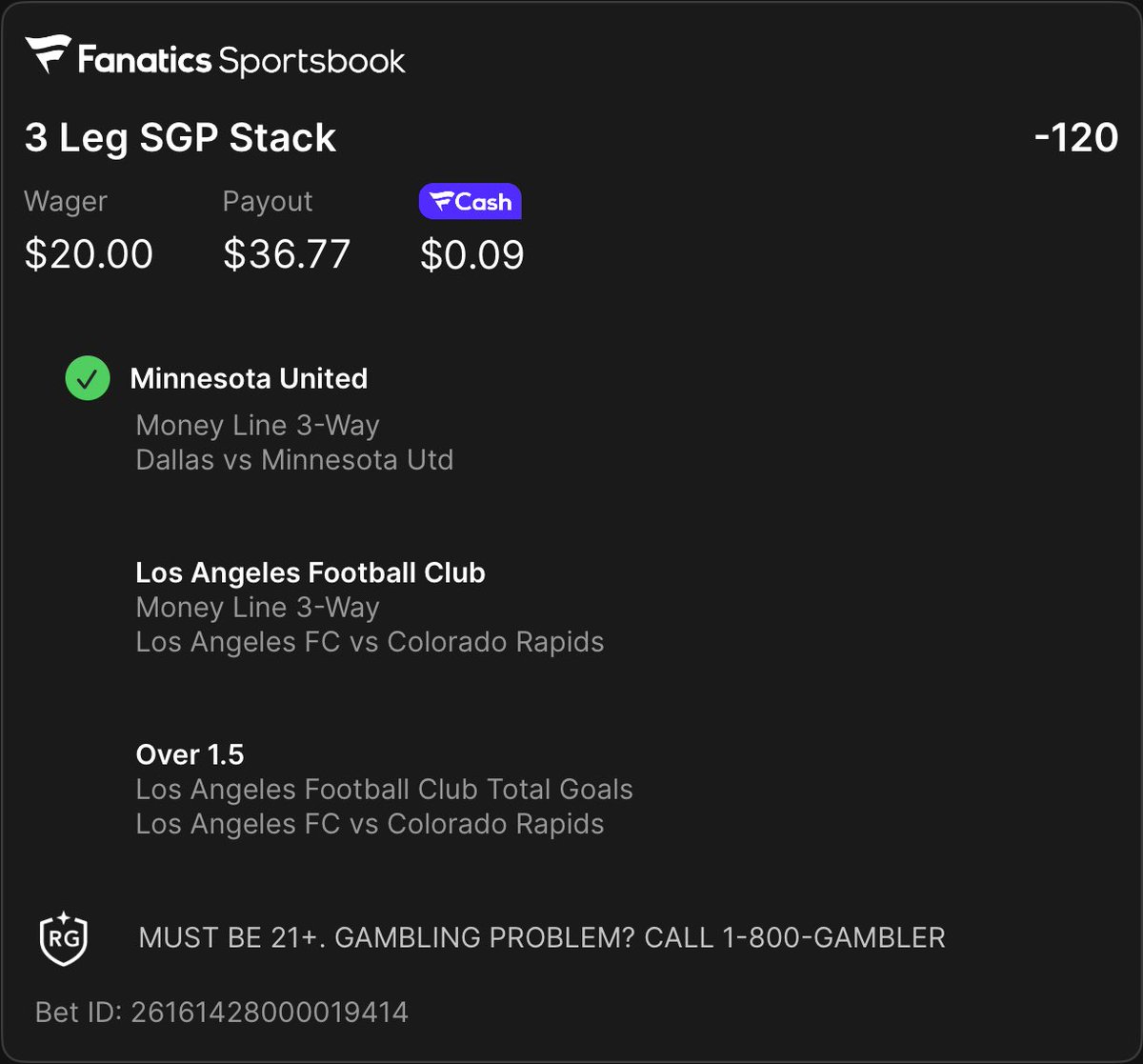 1Anotheruser's tweet photo. @mls parlay. I have trust on Son https://t.co/sIY4RvtvX1
