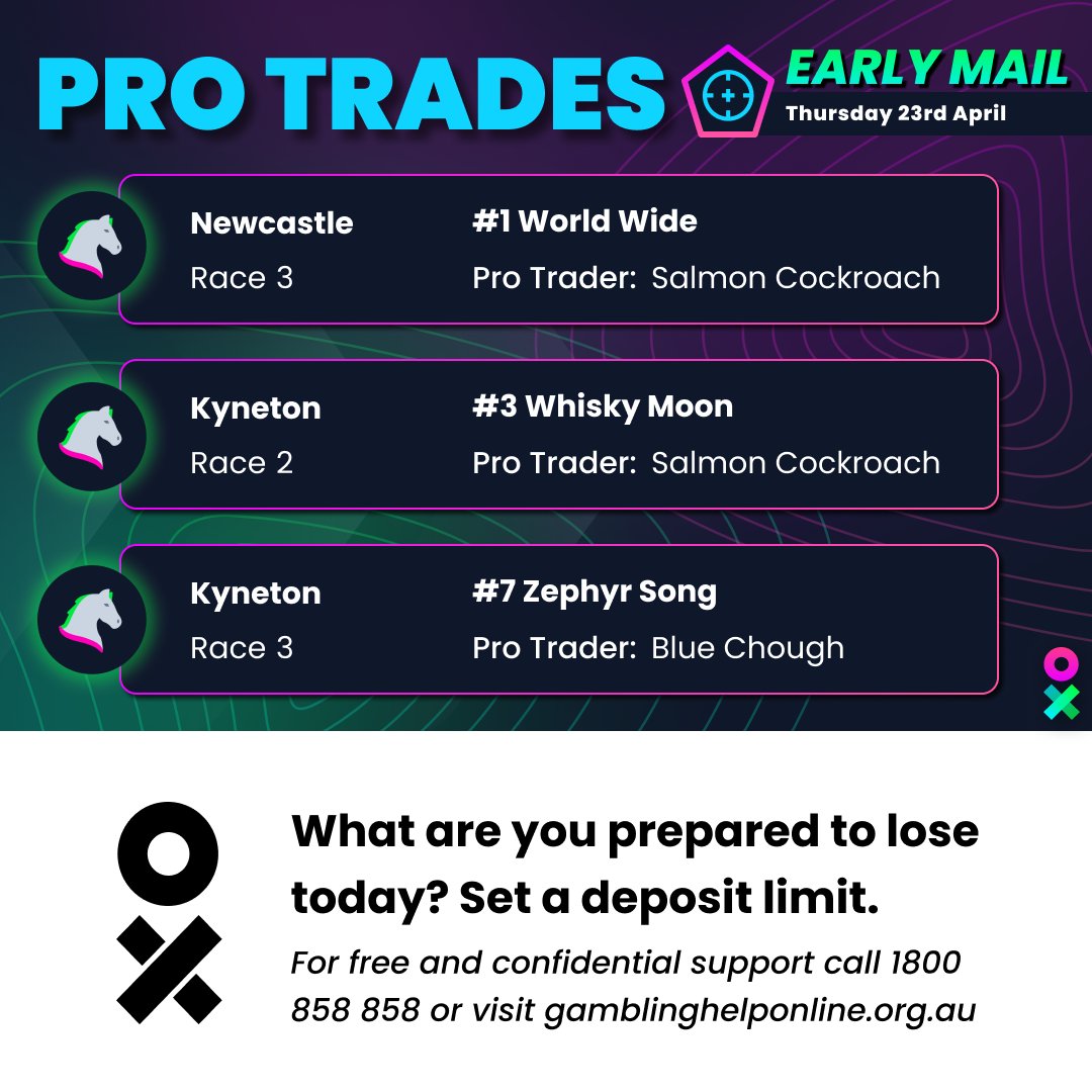 betright's tweet image. Follow actual bets placed by Real Pros betting with Bet Right on all Australian Thoroughbred, Greyhound and Harness races🔥🔥

betright.com.au/pro-trades 

#horsetips #Tips #protrades #earlymail #RacingTips