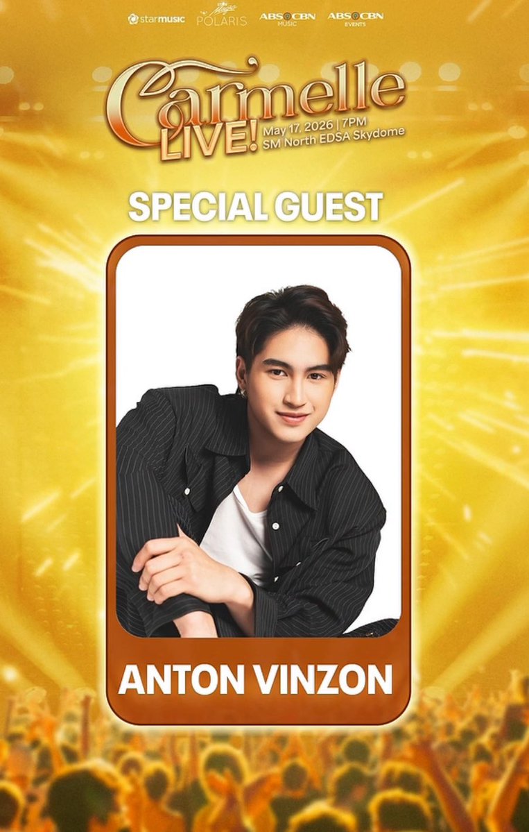 bonus na lang talaga ang special guests—but grabe, lakas talaga ni Anton kay Lord.

may ticket ka na ba? don’t miss the chance to witness Carmelle perform live on stage. 🎤

get your tickets here 🎟️ 
smtickets.com/events/view/17…