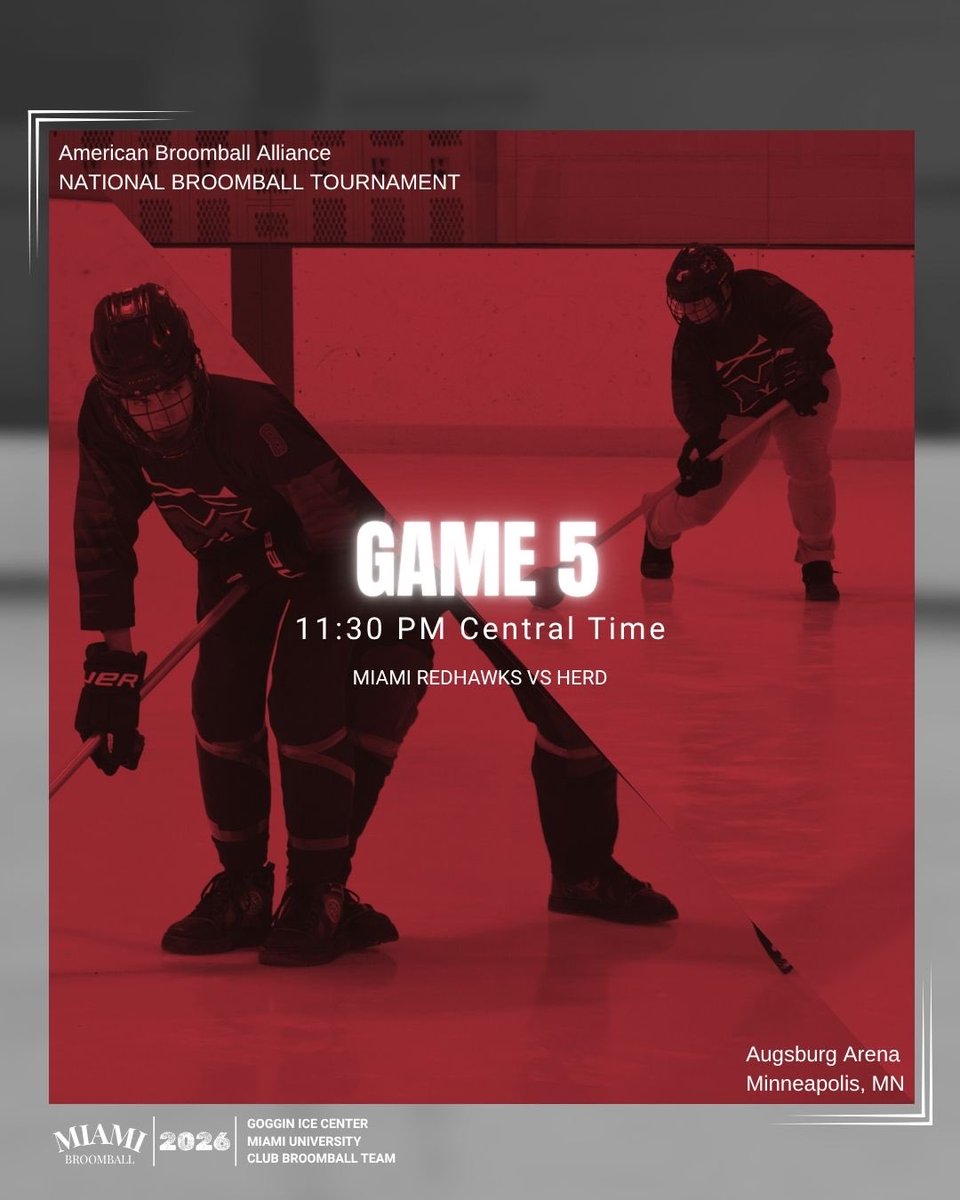 Final game from Saturday at NATIONALS in Minneapolis 

#nationals #miamioh #loveandhonor #broomball #redhawks