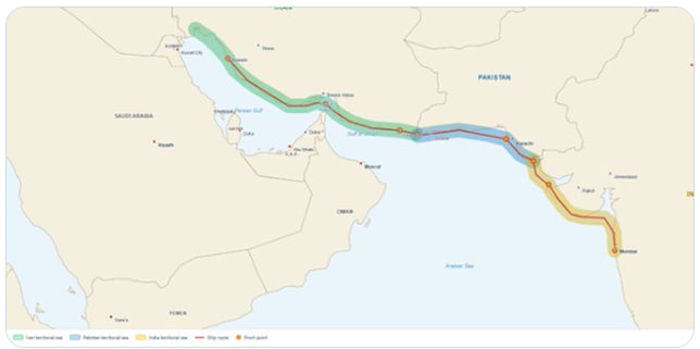 LLequeu's tweet image. What has been marketed as a “tremendous success” in maritime enforcement looks slightly less impressive when at least 34 and counting Iran-linked tankers have quietly continued their journeys. By simply routing within the territorial waters of #Pakistan and #India, vessels have
