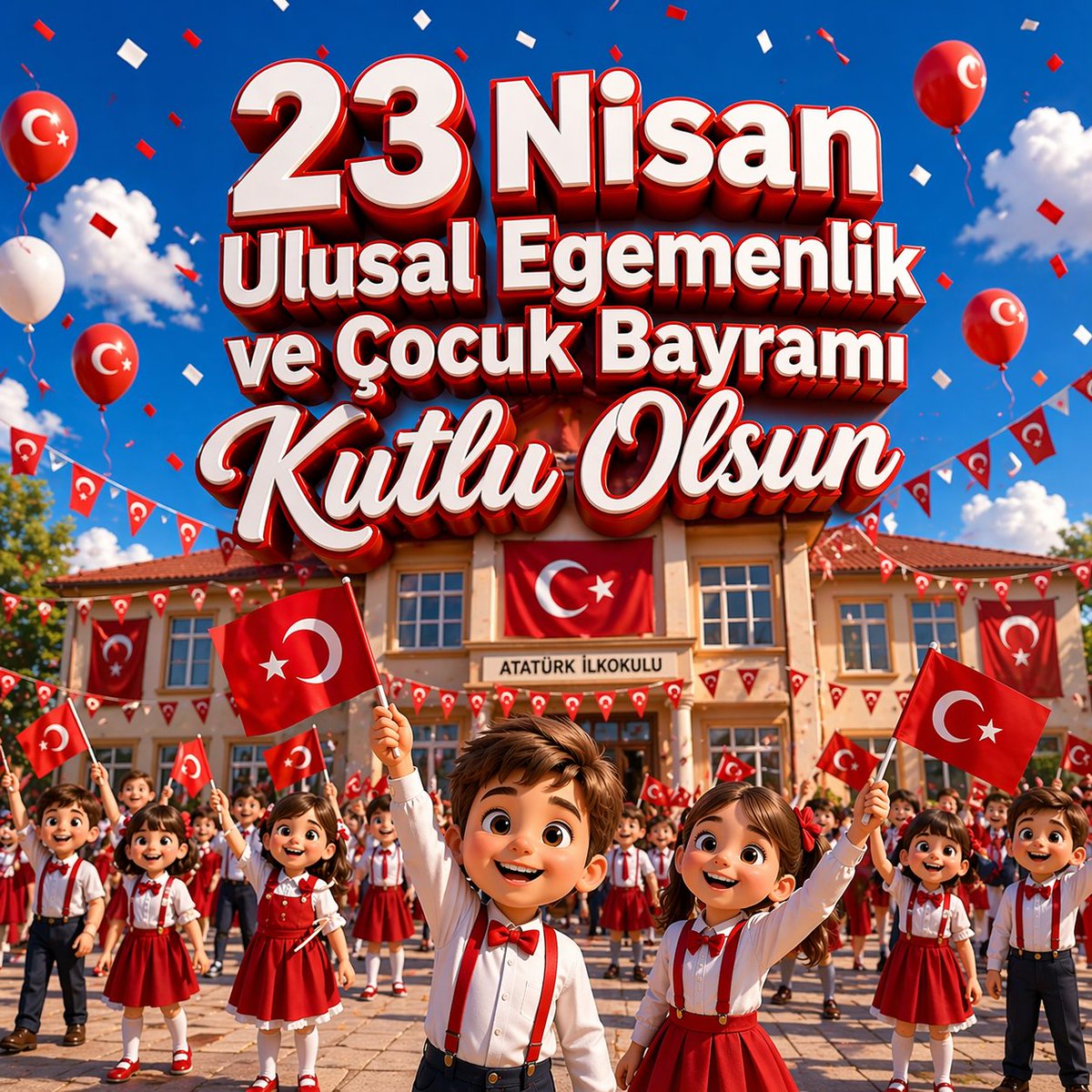 23 Nisan Ulusal Egemenlik ve Çocuk Bayramımız kutlu olsun...