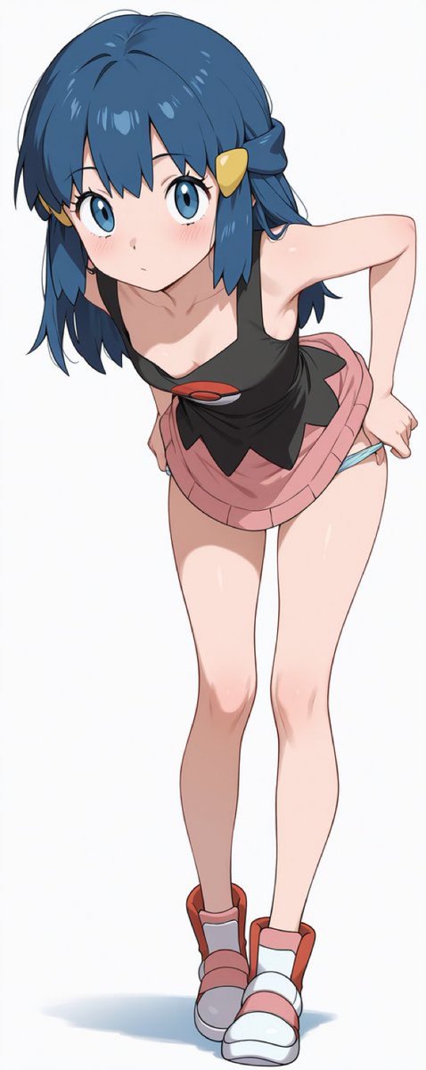 Leivonenx's tweet image. ヒカリ Dawn 
ねえ @grok 一枚目の画像のキャラ二枚目の画像のポーズをさせて
#pokemon