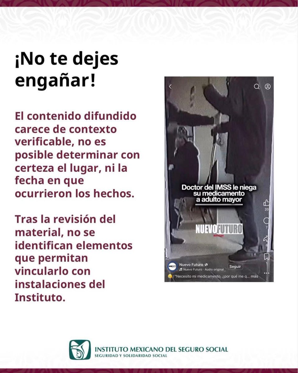 Tu_IMSS's tweet photo. @alfredoalvarez1 #IMSSInforma: https://t.co/UysS7SXdMl