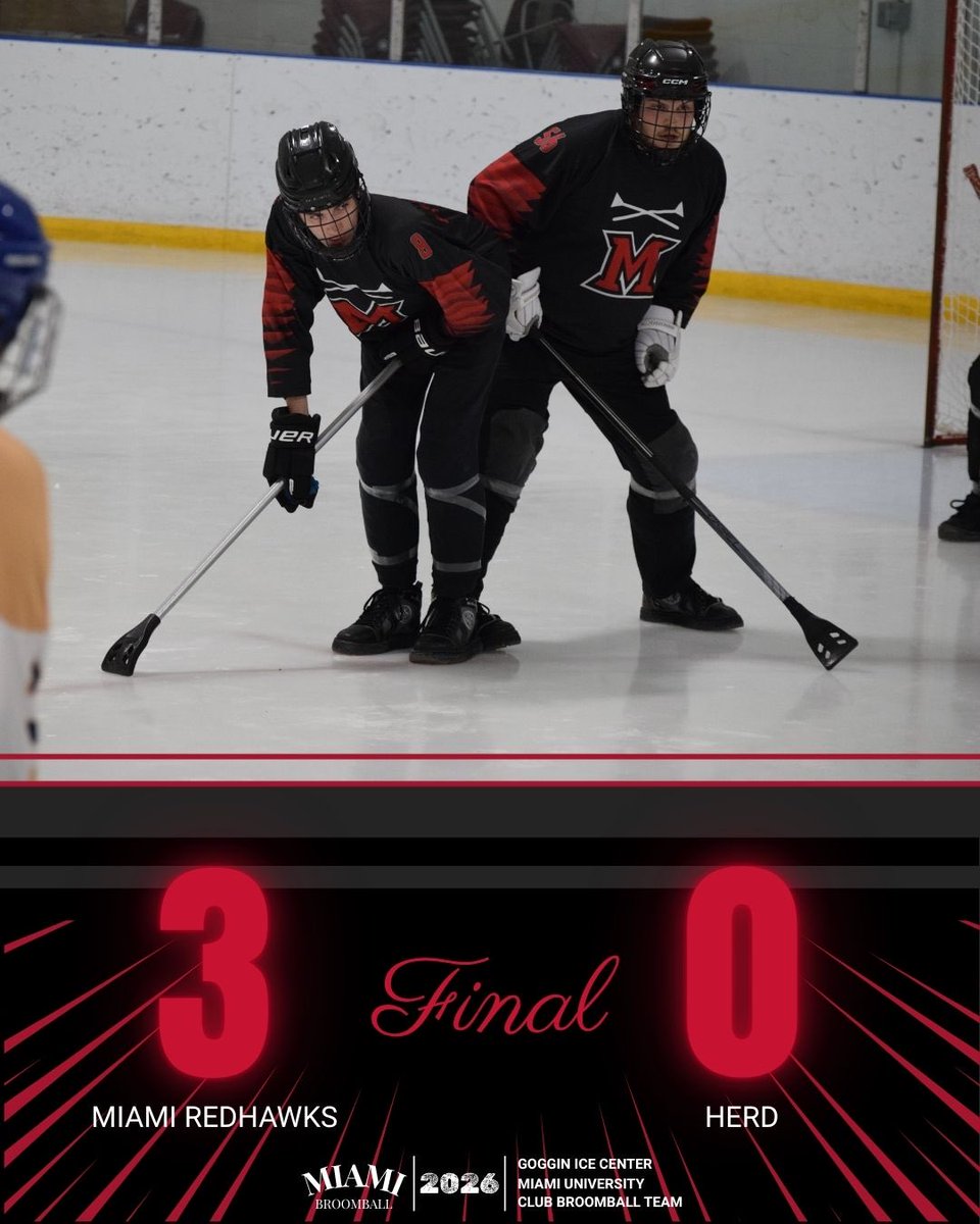 Final score from our fifth game Saturday at NATIONALS in Minneapolis 

#nationals #miamioh #loveandhonor #broomball #redhawks