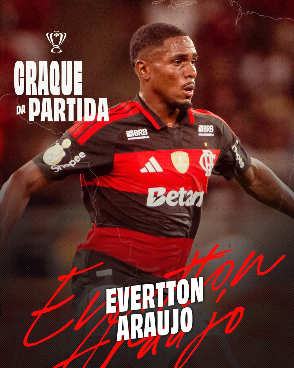 A Nação votou e escolheu o nosso cria Evertton Araujo como o #CraqueDaTorcida do triunfo de hoje pela <a href="/CopaDoBrasilCBF/">Copa do Brasil</a>!