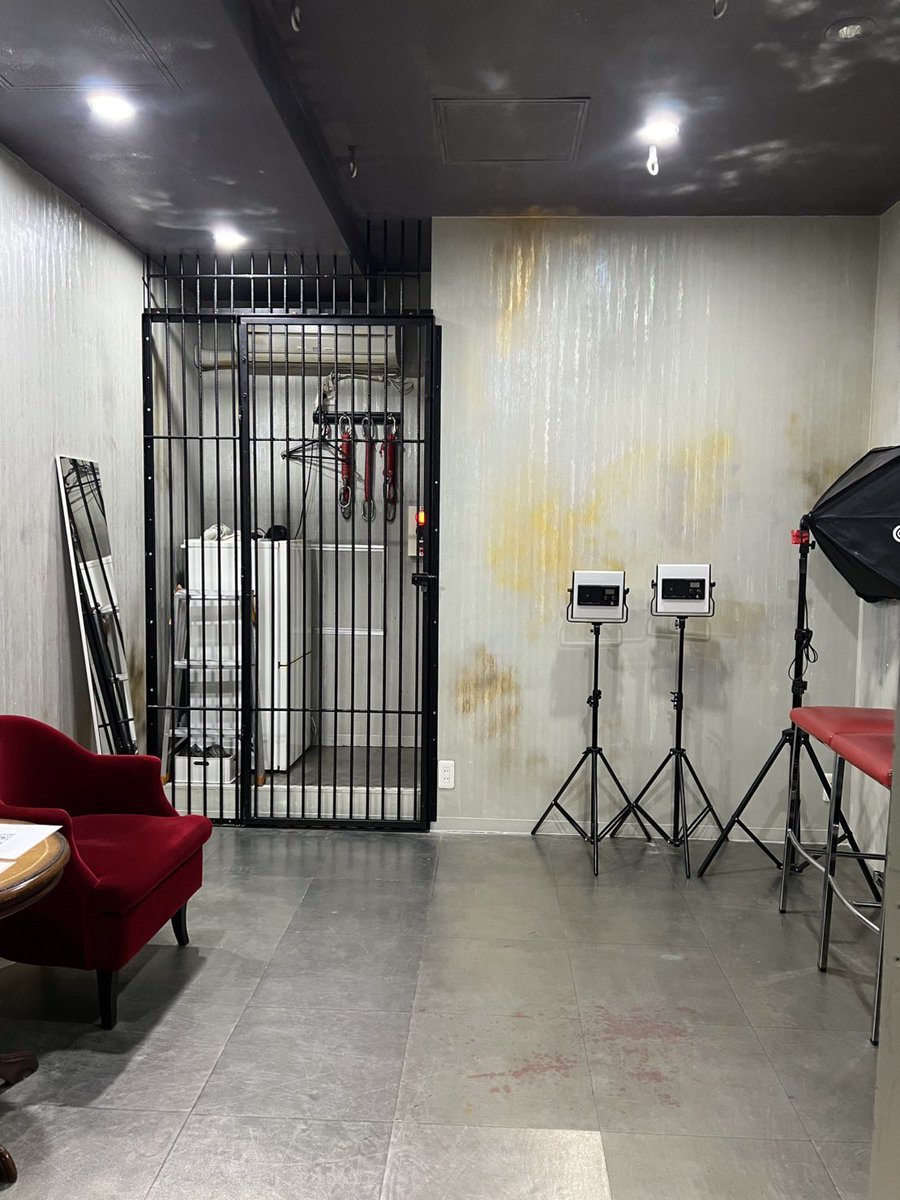s3studioSJK's tweet photo. 【S3スタジオ】リニューアル完了。
質感のある無機質な壁と、檻エリアを新設しました。セッション・撮影ともに使用可能。
拘束・支配・無機質な空気感、光と構図で表情が変わる空間です。
非日常をお楽しみください。
#新宿撮影 #撮影スタジオ https://t.co/8hHtlNq1ve