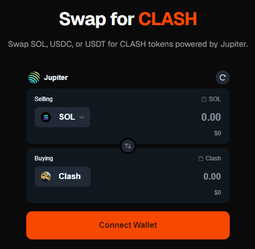 ClashProjectAI's tweet photo. Don’t overcomplicate it 😏

If you’re already on @ClashPicks… just swap inside.

ClashSwap is the fastest way to get $CLASH and start playing instantly.

• No bridges
• No sending funds around
• Powered by Jupiter
• Swap SOL, USDC, or USDT in seconds

You’re one step away from getting in the game 😉
https://t.co/Vkm9ITd2us