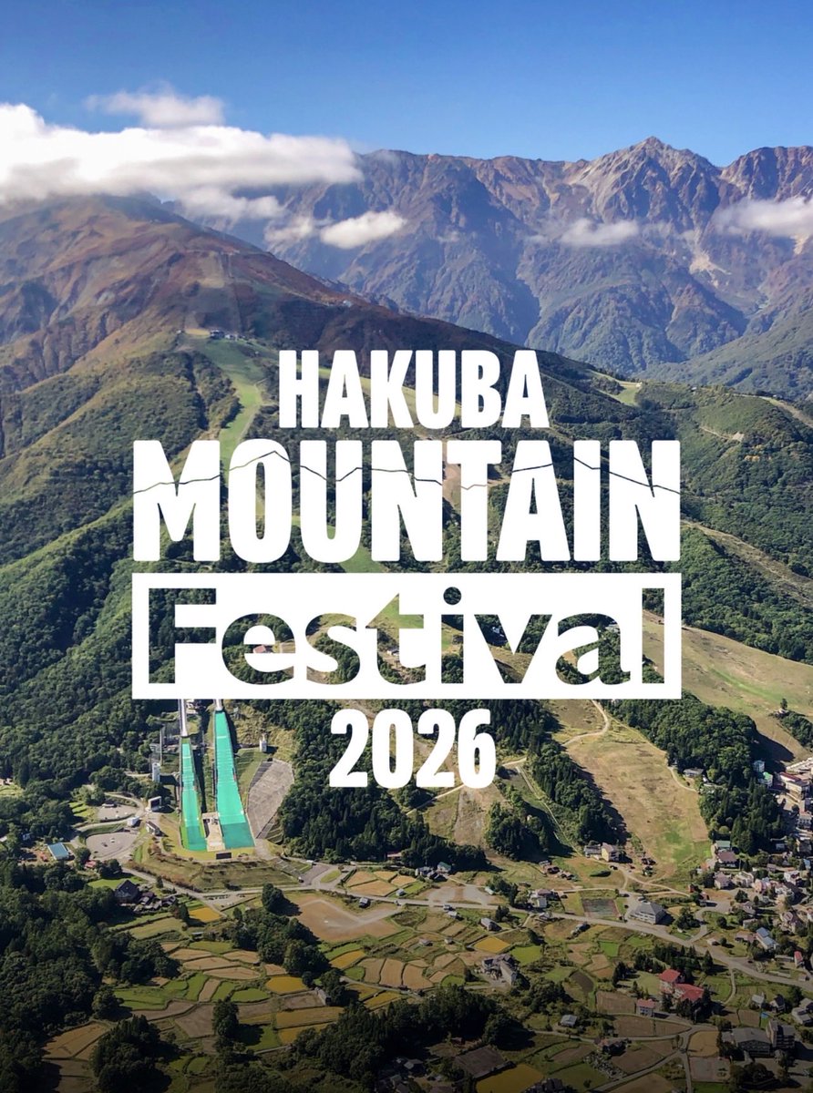 HAKUBAFes's tweet photo. 今年も開催決定！！
北アルプスを望む、標高1,400mへ
『HAKUBA MOUNTAIN Festival 2026』

今年は2026年8月29日（土）、30日（日）の２日間、八方尾根ゴンドラリフト山頂標高1,400mのうさぎ平テラスで開催します。

詳細は公式ホームペー���へ
https://t.co/uks3mSd4Hc

チケット販売
ローチケ　最速先行※先着
https://t.co/Ze0AI2BhZy
4月23日（木）昼12:00〜5月6日（水祝）23:59