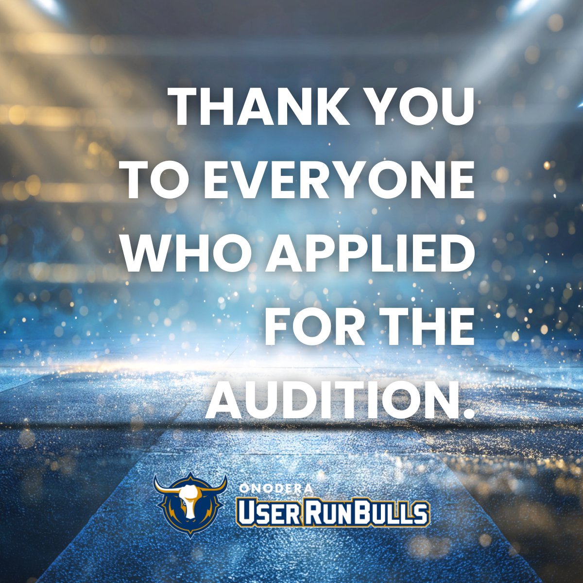 USERRUNBULLS's tweet photo. 【オーディションエントリー受付終了】 
本日正午をもちましてエントリー受付を終了いたしました。
たくさんのご応募ありがとうございました！
#DLEAGUE #Dリーグ #ダンス #オーディション #大阪ダンス #ユーザーランブルズ #JUN https://t.co/K4lBjrufNe