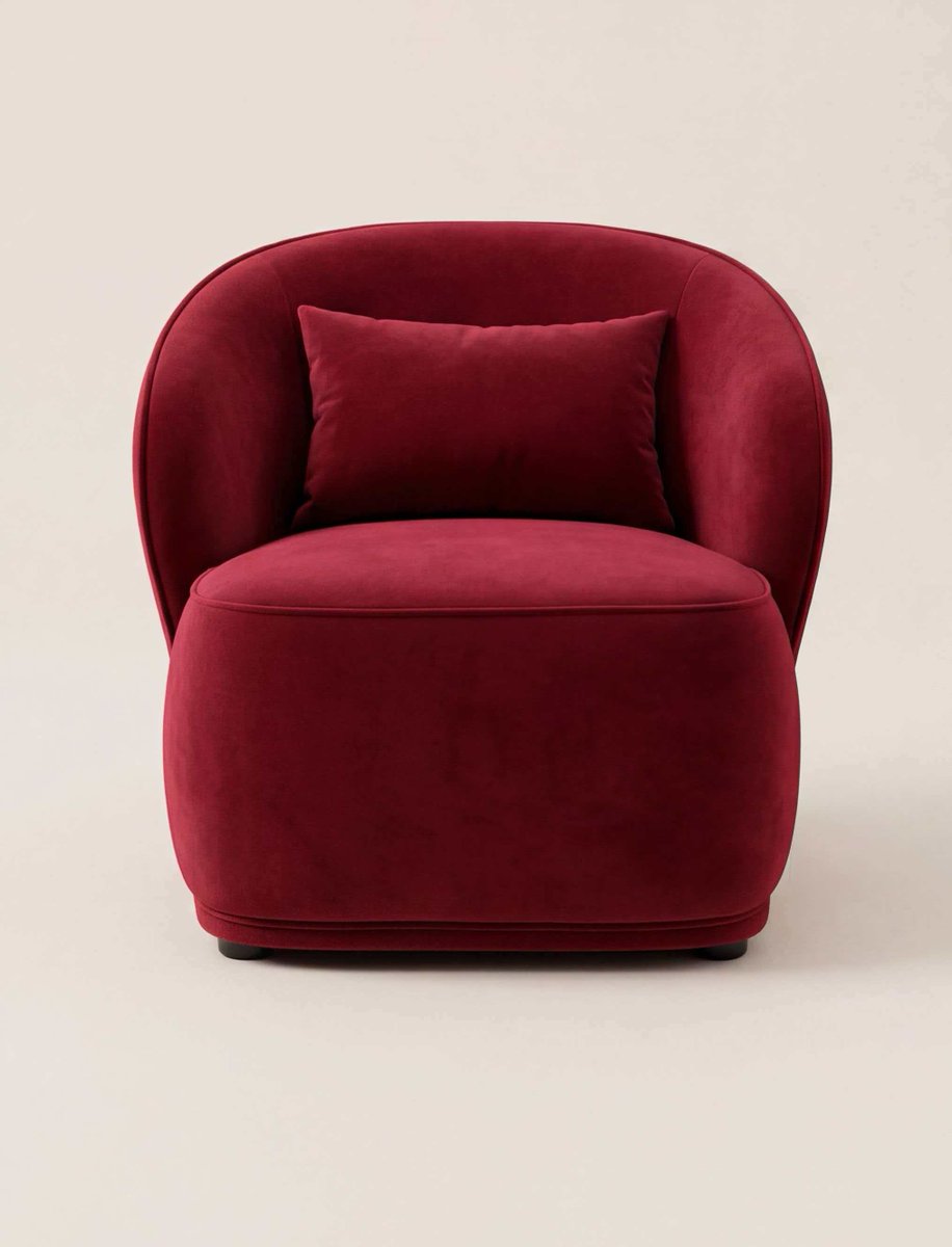 flyerjs's tweet image. Sink in, and let the warmth of this chair turn every quiet moment into something special.🍷 
Burgundy Velvet Armchair · Your new cozy cornerThis plush velvet armchair in rich burgundy is pure magic for your living space.
 #HomeAesthetics #CozyLiving #ModernFurniture