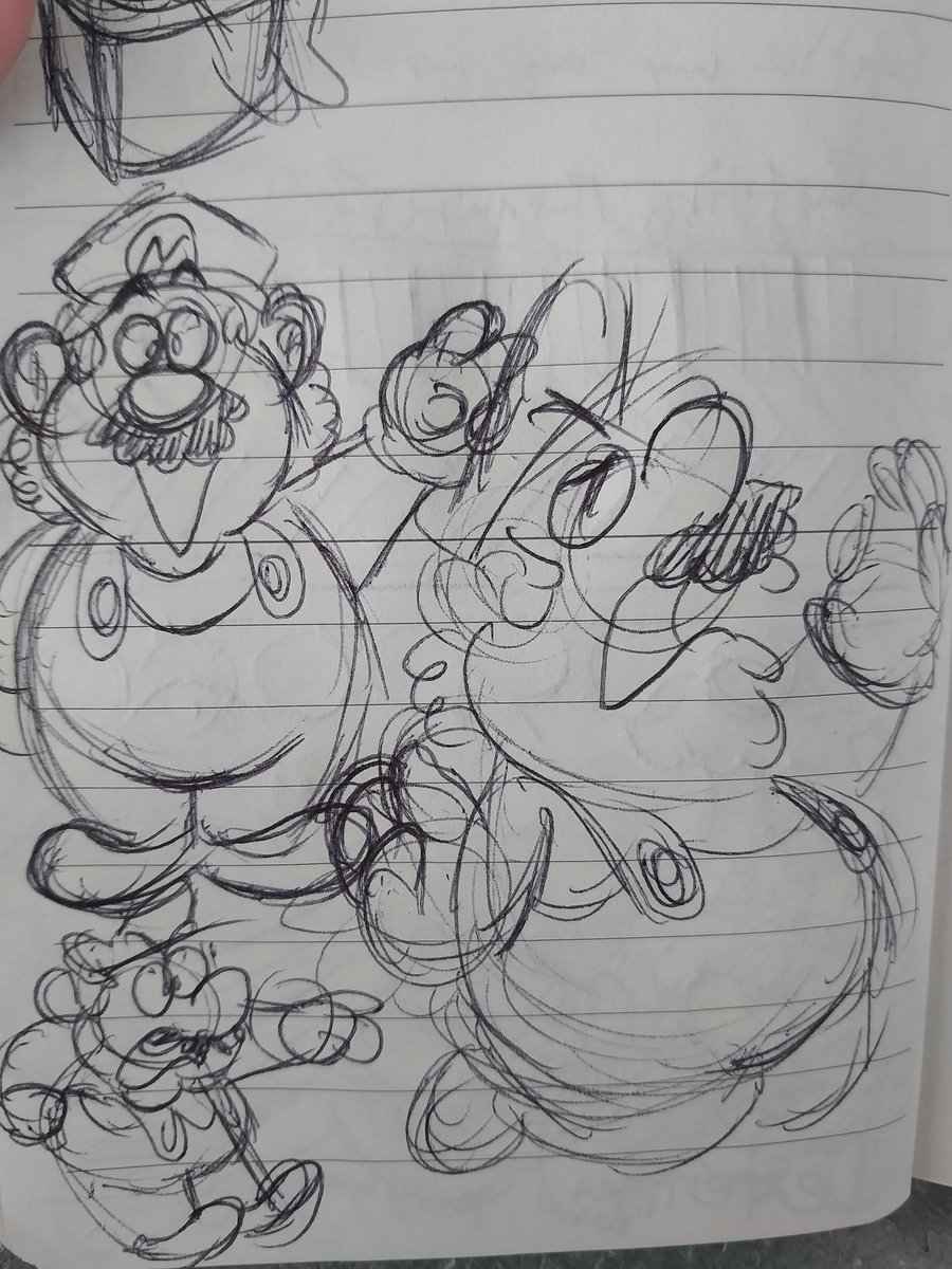 Some Mario I did at class, he's just fun to draw if you make him fun to draw lol