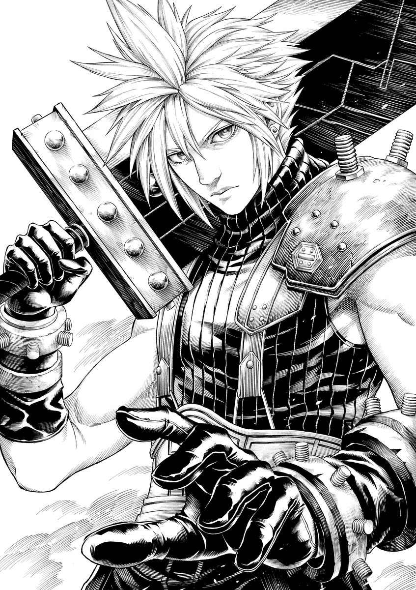 線画　→　完成