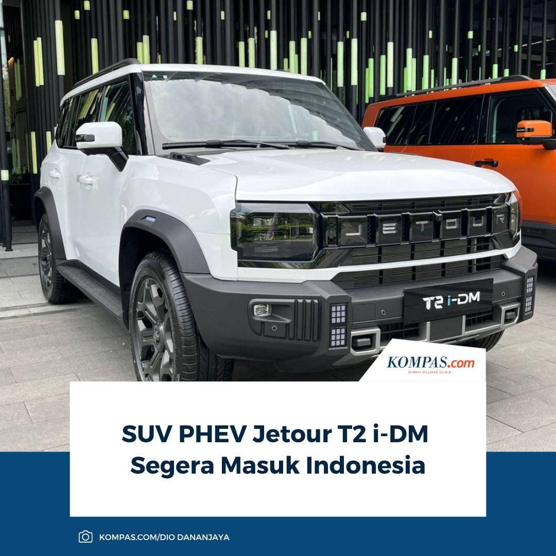 KompasOtomotif's tweet image. Jetour makin serius ekspansi di Indonesia. meluncurkan beberapa model, kini mereka siap membawa teknologi elektrifikasi lewat model plug-in hybrid (PHEV) pertamanya di Indonesia.

Baca Selengkapnya 👇🏻
otomotif.kompas.com/read/2026/04/2… 

~NA #Jetour #PHEV #MobilHybrid