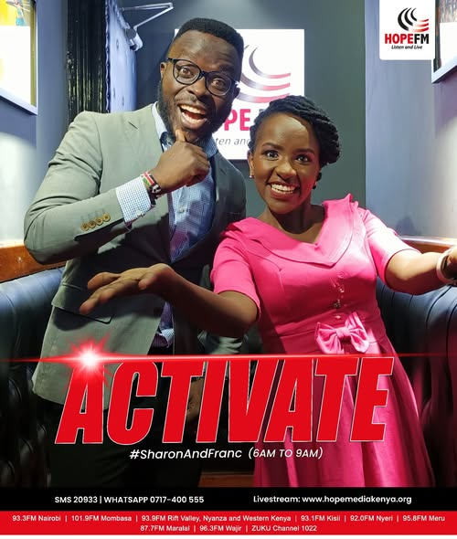 HopeFMLive's tweet image. "You don’t need to see the whole path. Just take the next step. That alone is faith."

Good morning, and welcome to the ultimate #ThrowbackThursday on #Activate with @sharon_Naitore @Favoured_Franc 

Where are you joining us from?

#SharonAndFranc
#ListenAndLive
