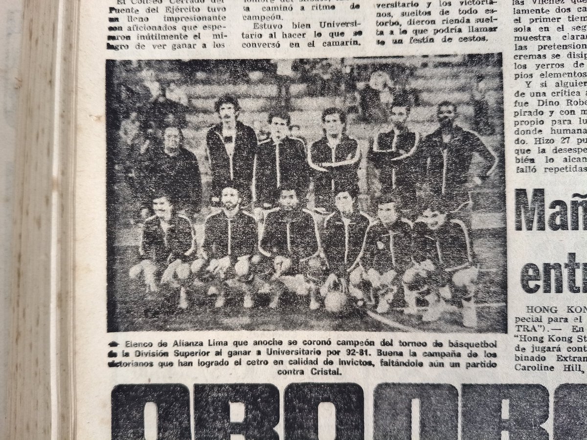 Alianza Lima /Tigre campeón nacional de baloncesto al ganarle a lau. 1980.

<a href="/AlianzaBasquet/">Alianza Lima Básquet</a>