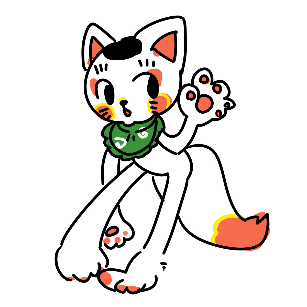 招き猫ちゃん」|ハッサンのイラスト