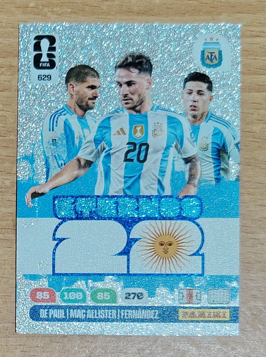 carlosgarod's tweet image. Para completar la colección me faltan dos cartas del set de tres Eternos, denominadas también como "ultra raras" de las que solo poseo una, la de los mediocampistas. 
No tengo la de los defensivos ni la de los atacantes.
#AdrenalynXL
#Panini
#WorldCup2026