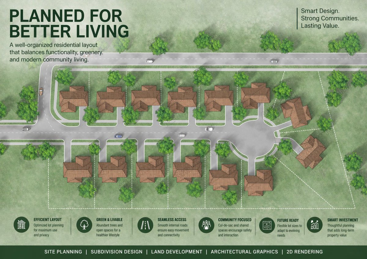 Archirul's tweet image. Modern Residential Subdivision Site Plan | Smart Community Layout Design with Green Spaces.

Check out the offer:
fiverr.com/s/GzRx67z

#RealEstate #Architecture #Architect #Archirul