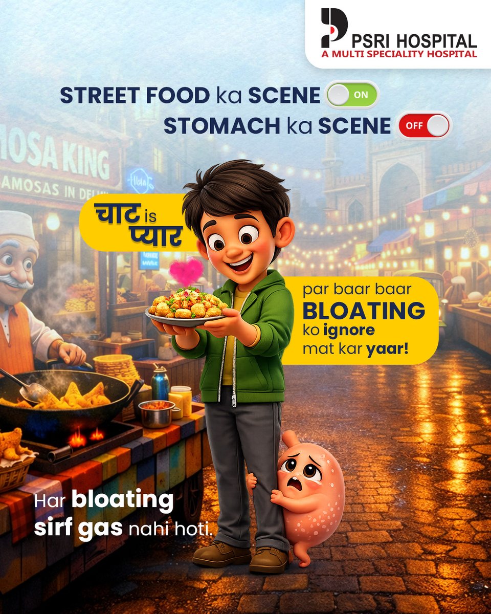 PSRIHospital's tweet image. Bloating after every meal is not just “gas.”
It can be linked to indigestion, food intolerance, or gut imbalance.

📞 Call: +91 84 84 84 84 17
🌐 Visit: psrihospital.com

#PSRIHospital #DigestiveHealth #GutHealth #Indigestion #MultispecialityHospital #PSRI #Delhi