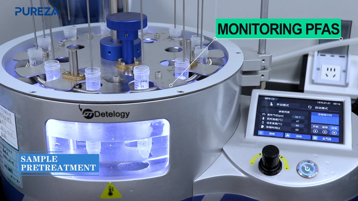 pureza240508's tweet image. 💨 Nitrogen Evaporator at Pureza Lab

Concentrating trace contaminants so we can detect the undetectable – PFAS, pesticides, pharmaceuticals.

Precision prep = accurate results = safer water. 💧

#Pureza #LabScience #WaterTesting #PFASAnalysis
