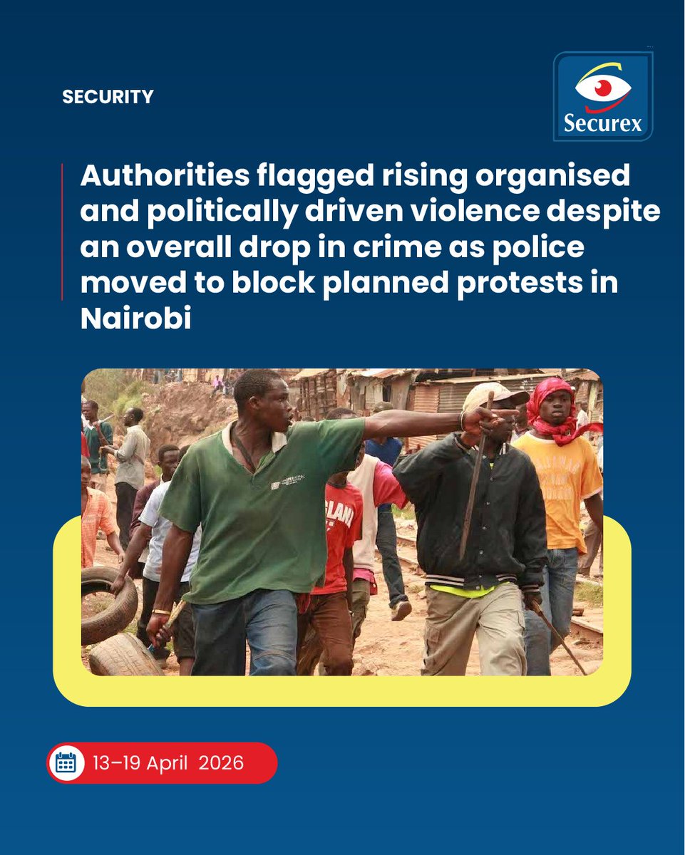 SecurexEA's tweet image. Stay informed and keep your family and business safe. We are always on, and always ready.

#SecurexKenya #WeeklyBriefing #SecurityNews #StaySafeKenya #SafetyFirst #LegacyEvolved