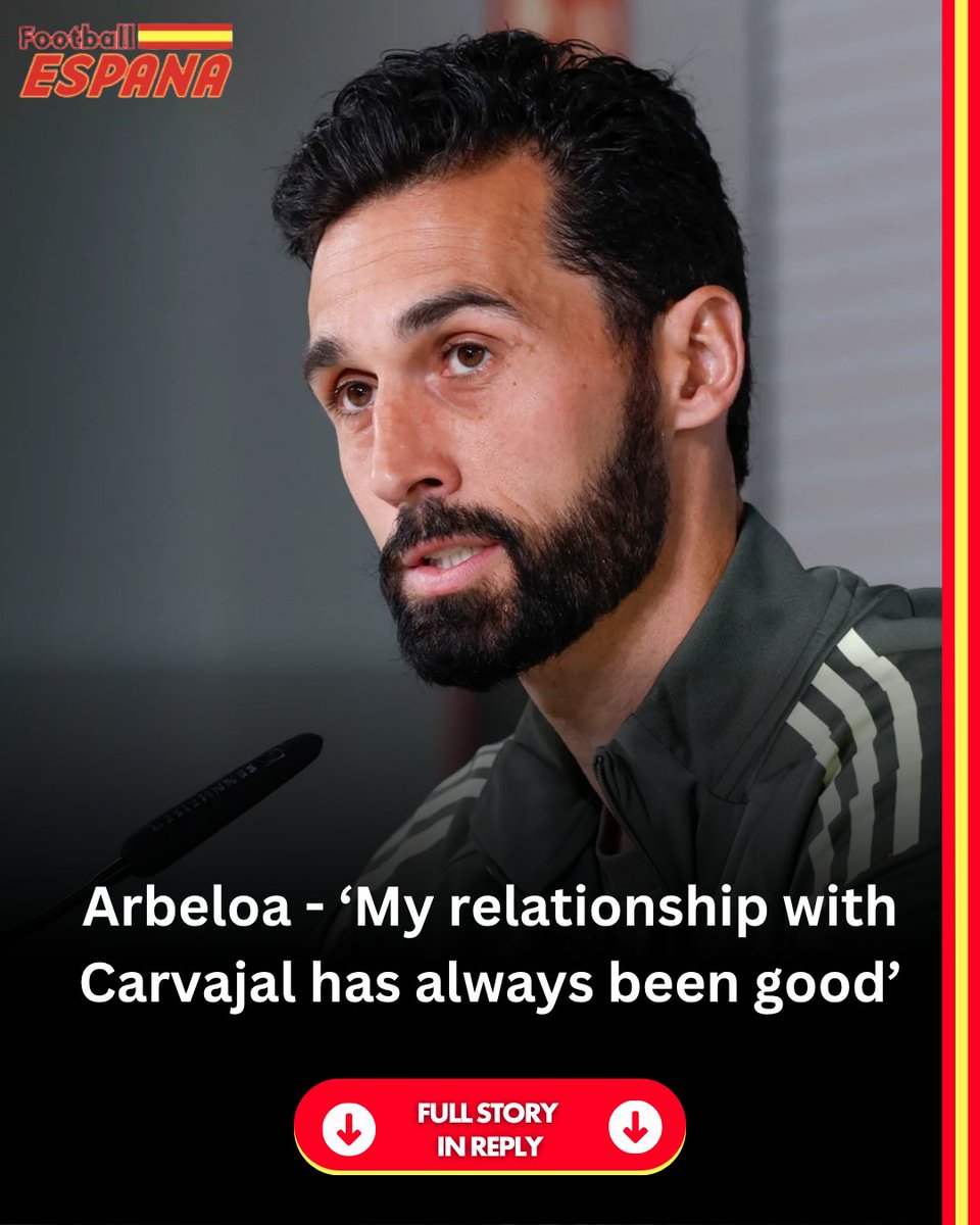 footballespana_'s tweet image. #RealMadrid manager Alvaro Arbeloa has denied any rift with captain Dani Carvajal.