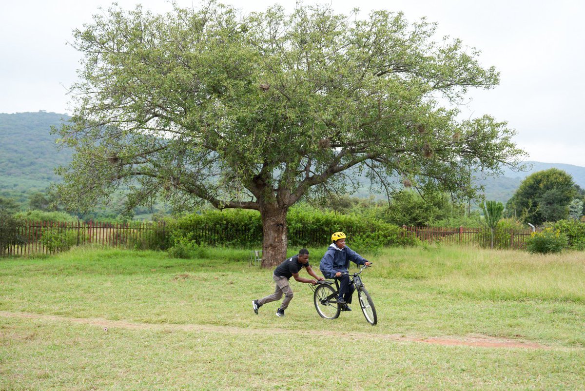 Qhubeka's tweet image. There’s nothing quite like the focus, determination, and pure joy of learning to ride a bicycle for the first time. 🚲

Today is #NewBikeDay with #PumaEnergy, #Trafigura and #TrafiguraFoundation.

100 bicycles to the learners of Mohumi Secondary School.

#FuelTheJourney