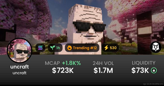 just saw $UNCRAFT again
not sure what to make of it yet
 uncraftsol.sbs